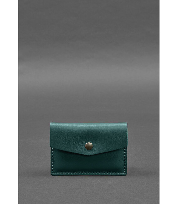 Шкіряний кард-кейс 9.0 зелений краст картинка, зображення, фото