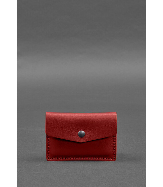 Кожаный кард-кейс 9.0 красный краст фото, картинка, изображение