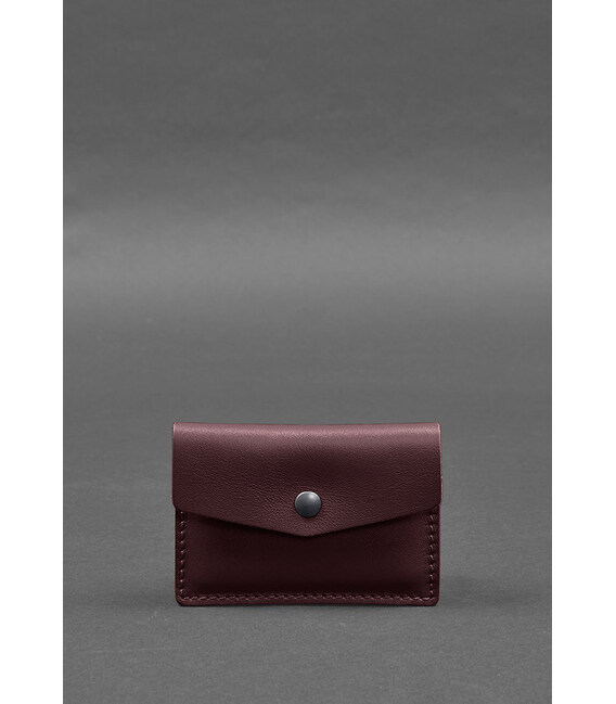 Шкіряний кард-кейс 9.0 бордовий краст картинка, зображення, фото