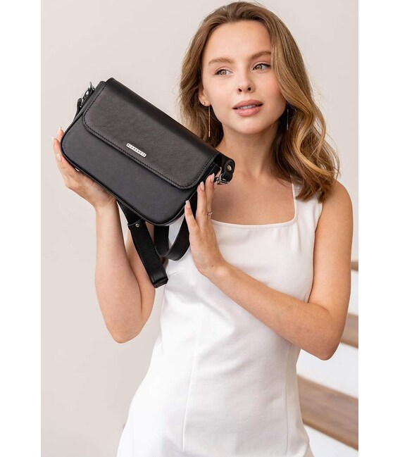 Женская кожаная сумка Mary черная фото, картинка, изображение