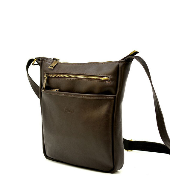 Сумка через плече (шкіра) коричнева, месенджер TARWA GC-1300-3md фото, картинка, изображение