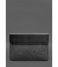 Чехол-конверт с клапаном кожа+фетр для MacBook 13" Черный Crazy Horse картинка, изображение, фото