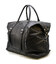 Велика дорожня сумка FA-8310-4lx з натуральної шкіри флотар, чорна фото, картинка, изображение