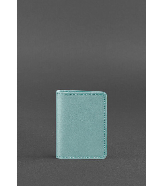 Жіночий шкіряний кард-кейс (візитниця) 6.0 бірюзовий картинка, зображення, фото