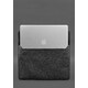 Чохол-конверт із клапаном шкіра+фетр для MacBook 14" Чорний Crazy Horse картинка, зображення, фото
