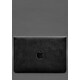 Чехол-конверт с клапаном кожа+фетр для MacBook 16" Черный Crazy Horse фото