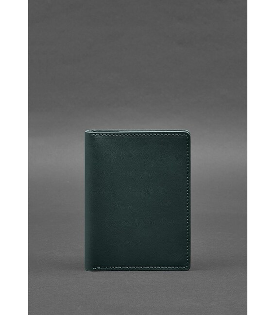 Шкіряна обкладинка-органайзер для документів 6.1 зелений краст картинка, зображення, фото