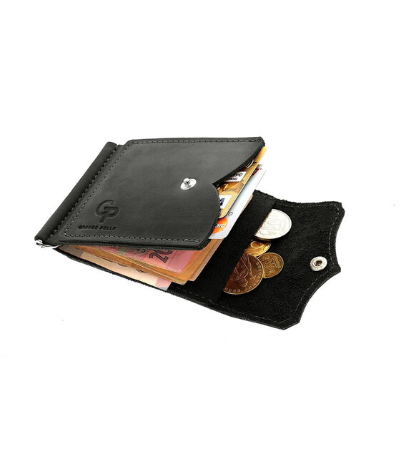 Затиск на кнопці, чорний Grande Pelle 110110 картинка, зображення, фото