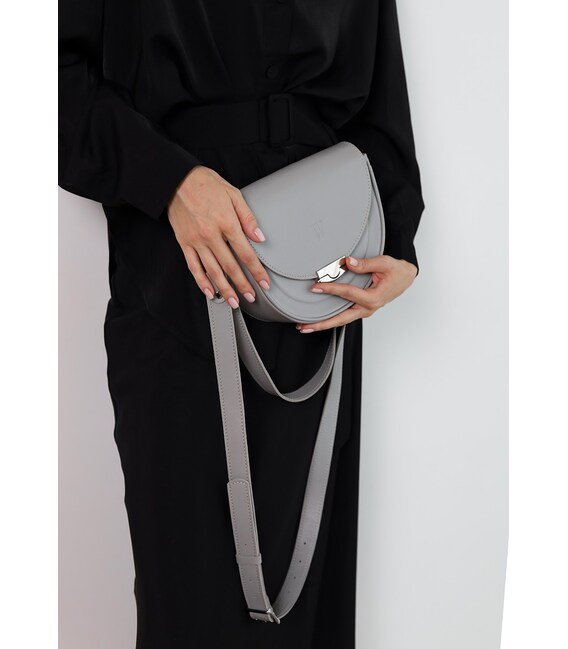 Жіноча шкіряна сумка Kira сіра картинка, зображення, фото