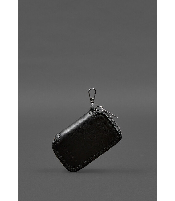 Кожаный чехол для автомобильного ключа, черный краст фото, картинка, изображение