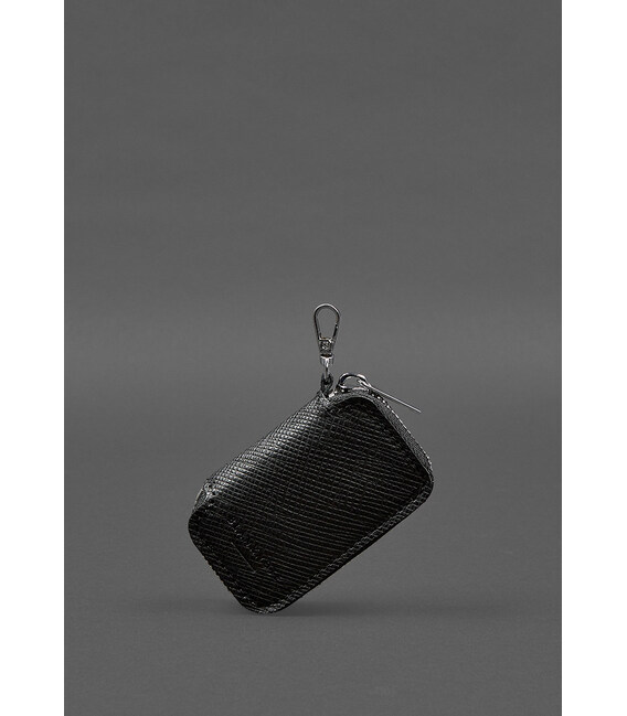 Кожаный чехол для автомобильного ключа, черный Saffiano фото, картинка, изображение