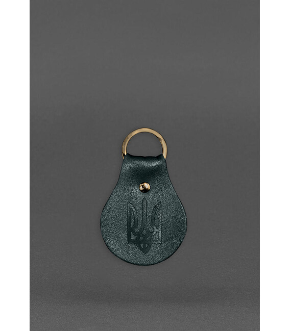 Шкіряний брелок Патріотичний з гербом зелений картинка, зображення, фото