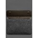 Чохол-конверт із клапаном шкіра+фетр для MacBook 15" Темно-коричневий Crazy Horse картинка, зображення, фото