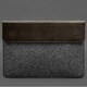 Чохол-конверт із клапаном шкіра+фетр для MacBook 16" Темно-коричневий Crazy Horse картинка, зображення, фото