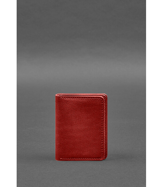 Кожаная обложка для водительского удостоверения, ID и пластиковых карт 2.0 красный фото, картинка, изображение