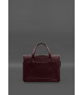 Кожаный чехол (сумка) с ручками для ноутбука 13 дюйм Бордовый фото, картинка, изображение