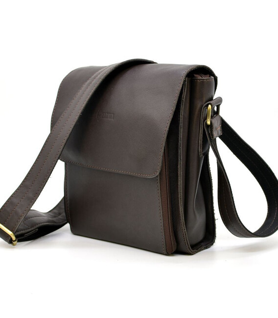 Чоловіча шкіряна сумка через плече GC-3027-4lx бренду TARWA фото, картинка, изображение
