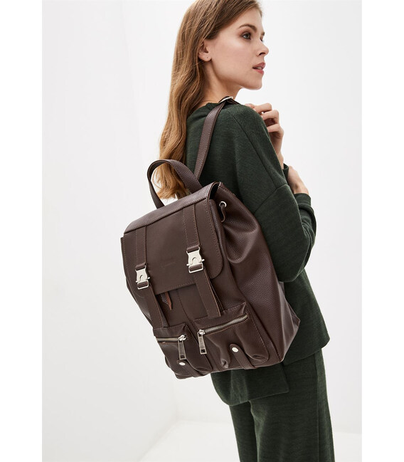 Шкіряний рюкзак зі шкіри флотар FC-3016-4lx TARWA темно-коричневий фото, картинка, изображение