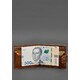 Кожаное портмоне 13.1 зажим с хлястиком светло-коричневый краст фото