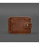 Кожаное портмоне 13.1 зажим с хлястиком светло-коричневый краст фото, картинка, изображение