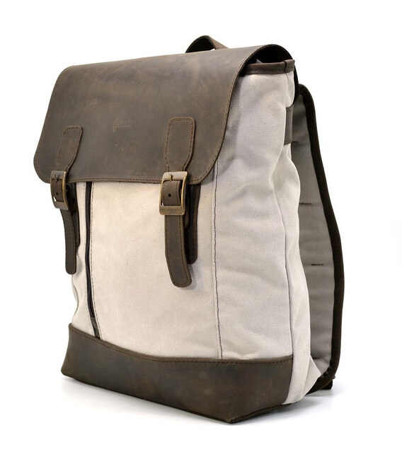 Рюкзак міський, парусина + шкіра RGj-3880-4lx бренду TARWA фото, картинка, изображение