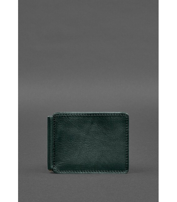 Шкіряне портмоне 13.0 затискач зелений краст картинка, зображення, фото