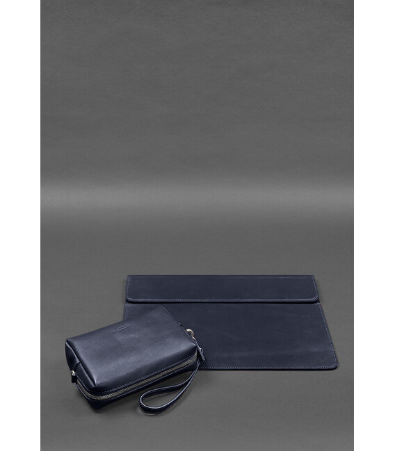 Кожаный набор Мобильный Универсальный темно-синий фото, картинка, изображение