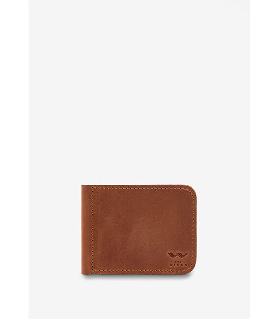 Кожаный зажим для денег светло-коричневый винтаж фото, картинка, изображение