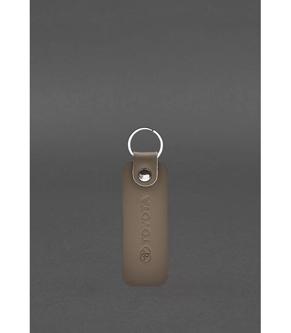 Кожаный брелок для Авто Toyota темно-бежевый краст фото, картинка, изображение