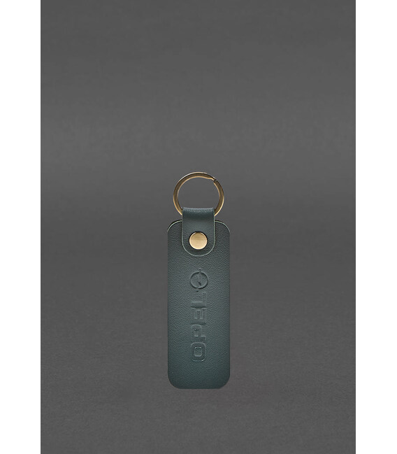 Кожаный брелок для Авто Opel зеленый краст фото, картинка, изображение