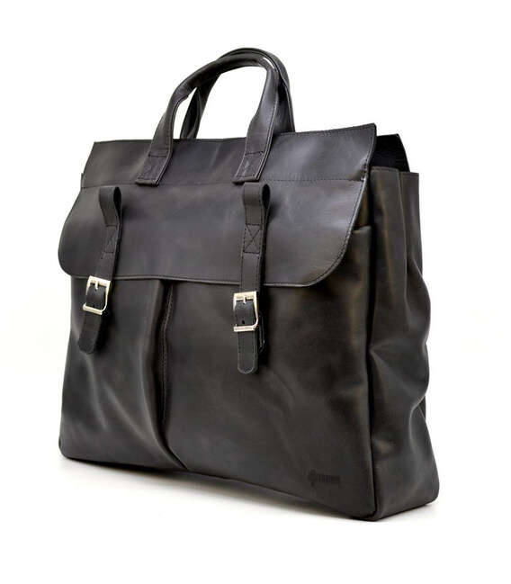 Велика шкіряна сумка для ноутбука 17 дюймів RA-7107-extra TARWA фото, картинка, изображение