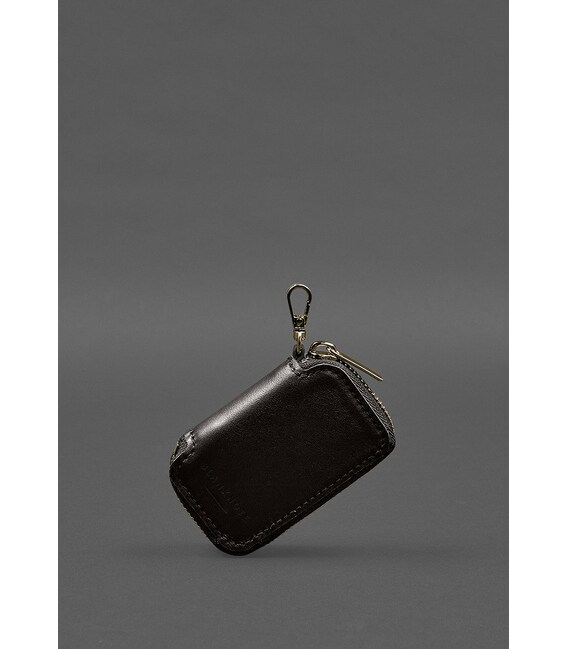 Кожаный чехол для автомобильного ключа темно-коричневый краст фото, картинка, изображение