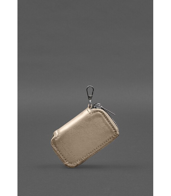 Кожаный чехол для автомобильного ключа светло-бежевый краст фото, картинка, изображение