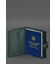 Шкіряна обкладинка-портмоне для військового квитка офіцера запасу (вузький документ) Зелений картинка, зображення, фото