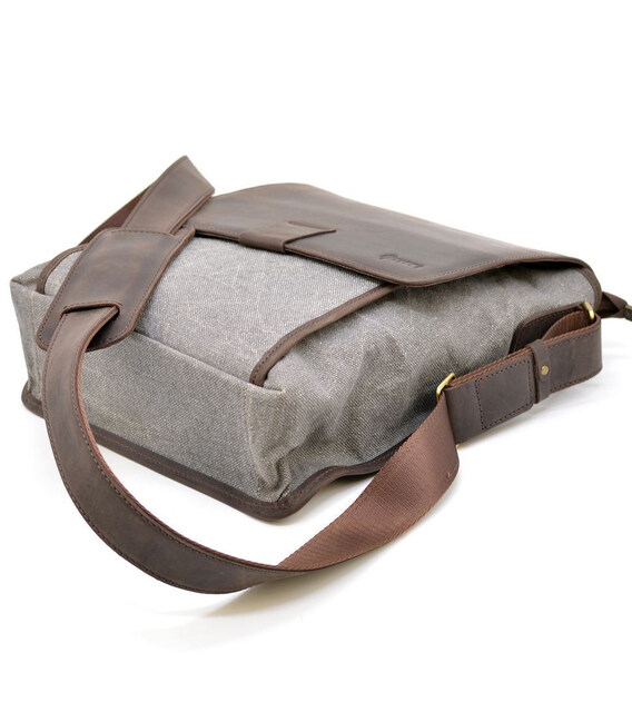 Мессенджер чоловічий мікс тканини canvas і шкіри RGj-3939-4lx TARWA фото, картинка, изображение