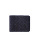 Кожаное портмоне 4.4 (с зажимом) синий Crazy Horse карбон фото