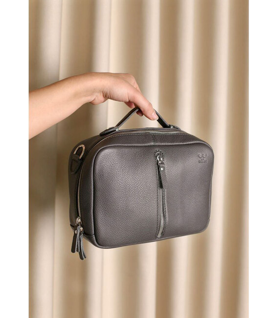 Женская кожаная сумка Avenue графит флотар фото, картинка, изображение