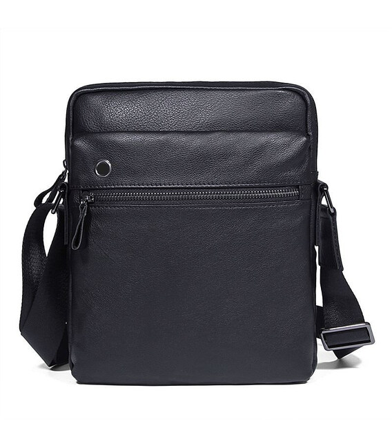 Компактна чоловіча шкіряна сумка на плече JD1045A John McDee фото, картинка, изображение