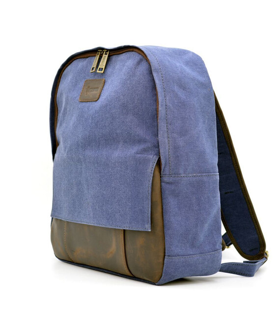 Молодіжний рюкзак канвас з шкіряними вставками RK-7224-4lx TARWA фото, картинка, изображение