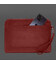 Кожаный чехол для ноутбука на молнии с карманом и петлей на руку Красный фото, картинка, изображение