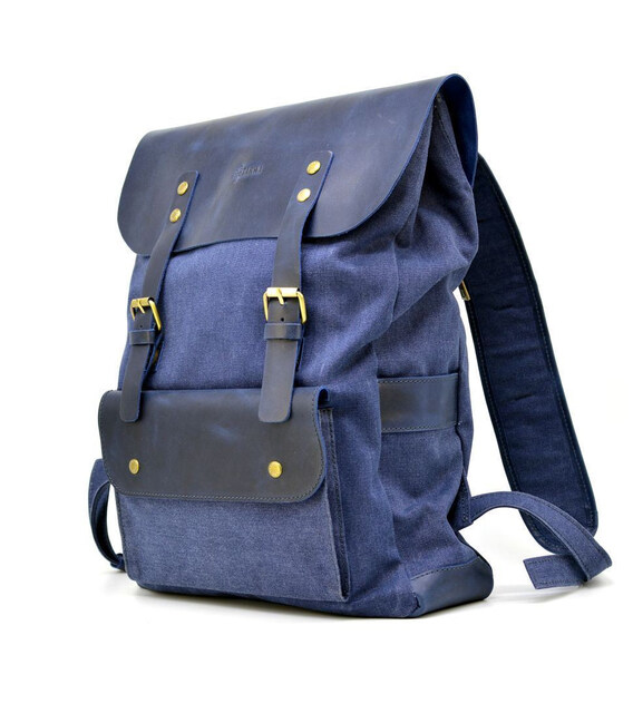 Рюкзак унісекс мікс тканини канваc і шкіри KK-9001-4lx TARWA картинка, зображення, фото