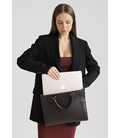 Женская кожаная сумка Fancy A4 коричневая краст фото, картинка, изображение