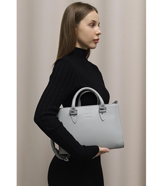 Жіноча шкіряна сумка Fancy сірий краст картинка, зображення, фото