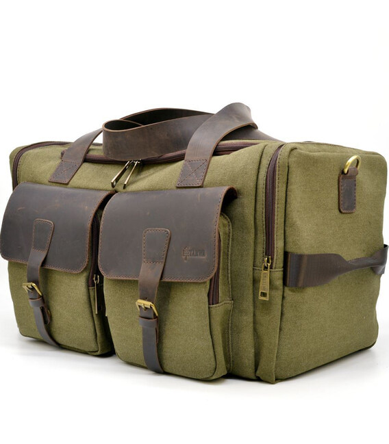 Дорожня сумка з парусини і кінської шкіри RH-5915-4lx бренду TARWA фото, картинка, изображение