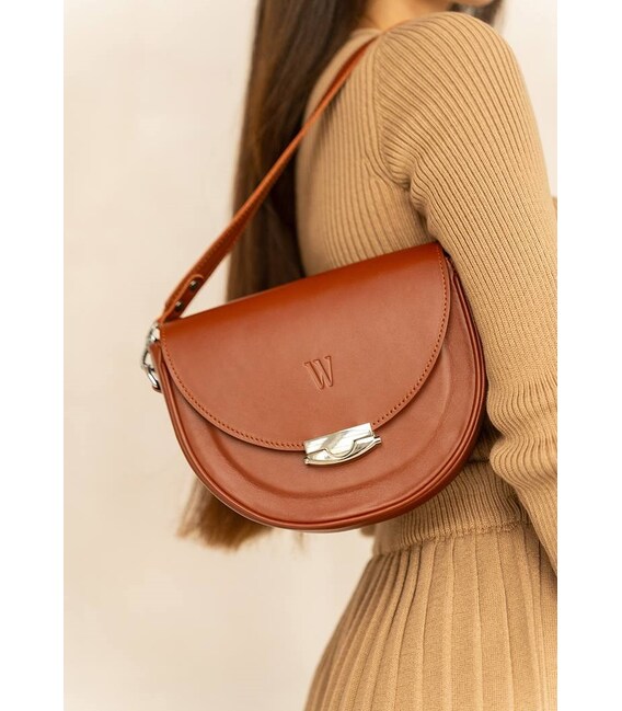 Женская кожаная сумка Kira Светло-коричневая фото, картинка, изображение