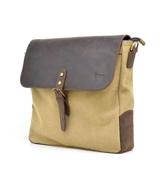 Сумка через плече парусина і шкіра RCs-6600-4lx TARWA фото, картинка, изображение