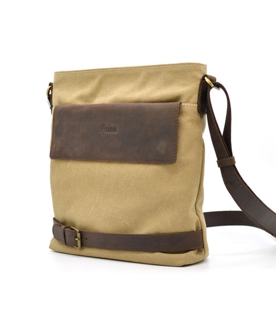 Сумка через плече в комбінації канвас і шкіри RС-0040-4lx TARWA фото, картинка, изображение