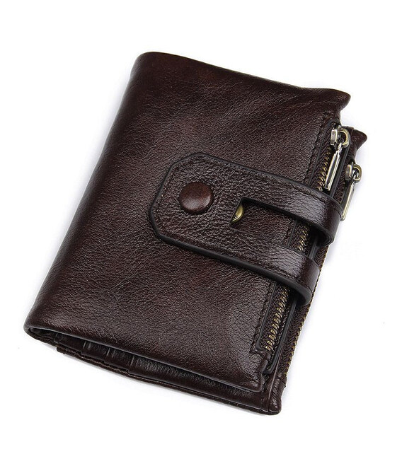 Чоловічий гаманець середнього розміру коричневий JD8442C фото, картинка, изображение