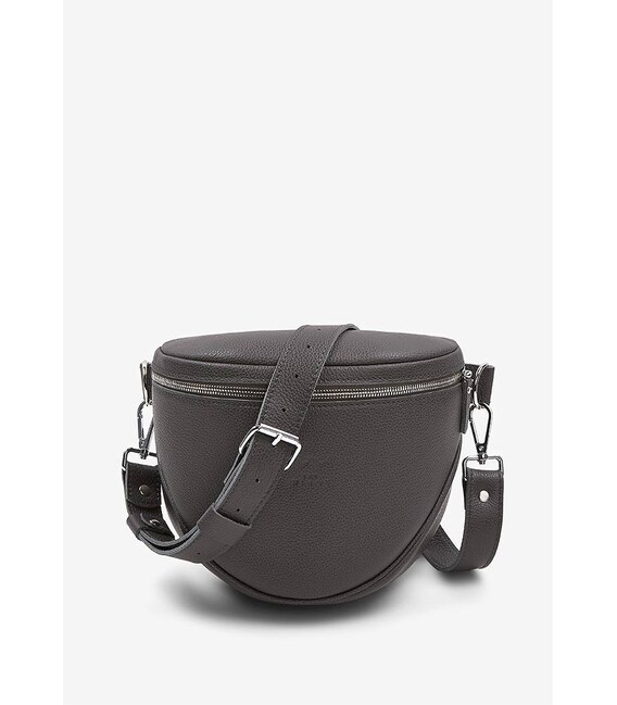Кожаная сумка поясная-кроссбоди Vacation графит флотар фото, картинка, изображение