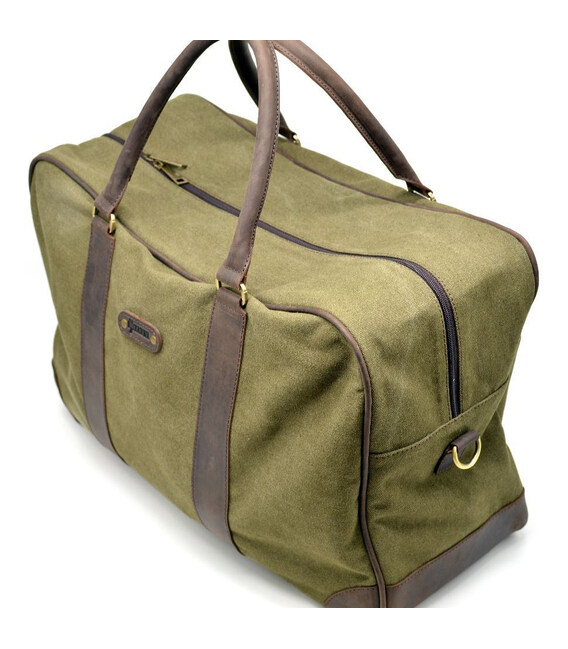 Дорожня сумка з канвас та натуральної шкіри RH-6827-4lx бренду TARWA фото, картинка, изображение